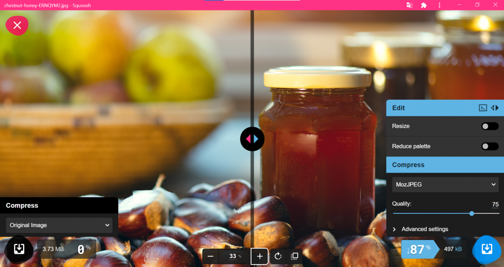 Squoosh, herramienta para optimizar imágenes